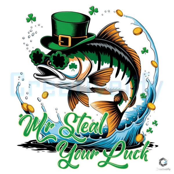 Mr. Steal Your Luck St. Patrick's Day Fishing PNG