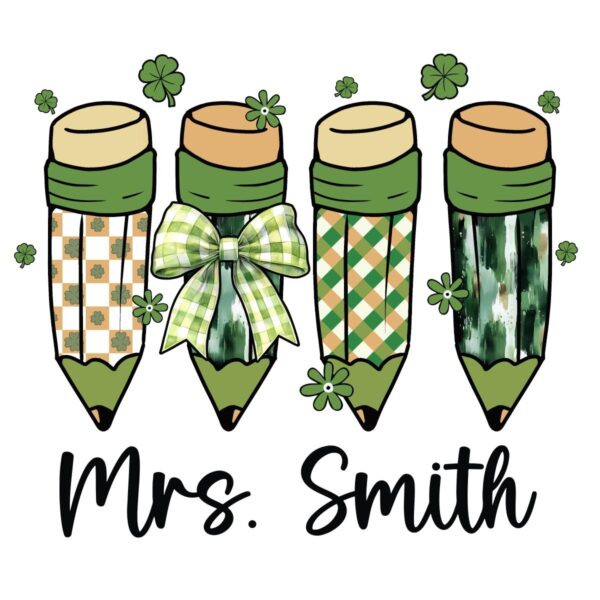 Mrs Smiths Lucky Teacher St Patricks Day PNG Design