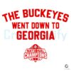 National Champions 2024 SVG Buckeyes Take on Georgia Showdown