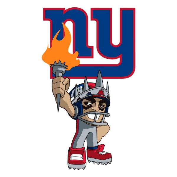 Nfl Rush Zone New York Giants Cartoon Character SVG