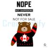 Not for Sale Nope Never Happening SVG Design