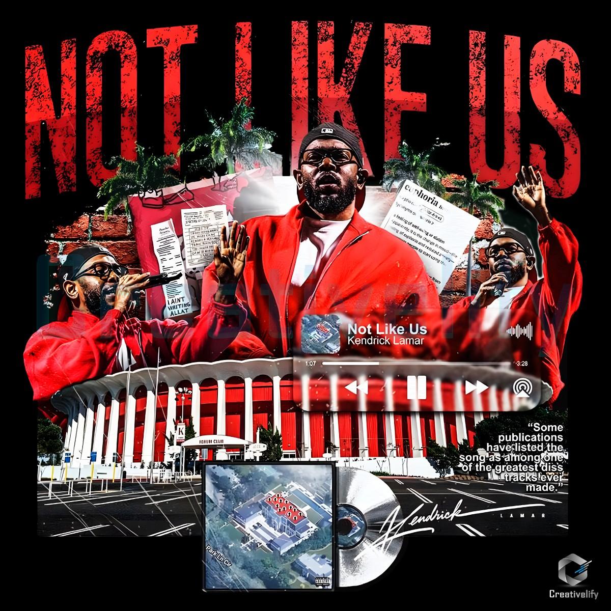 Not Like Us Kendrick Lamar Gnx Album Super Bowl 2025 Svgpng CreativeLify