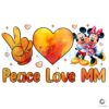 Peace Love MM Magic Mickey Minnie Mouse PNG