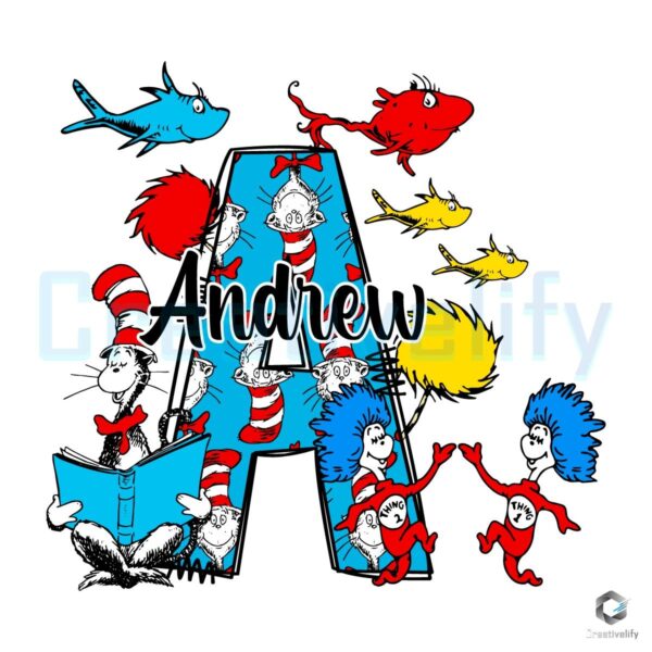 Personalized Dr Seuss Read Across America PNG Design