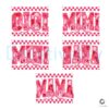 Pink Checkered Valentine Mom SVG PNG Bundle