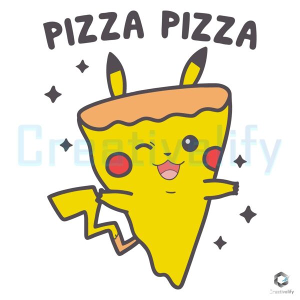 Pizza Pikachu Parody Fun in PNG Format