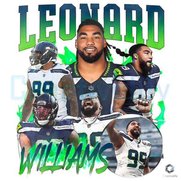 Retro Seattle Seahawks Leonard William Football Players PNG