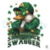 Shamrock Swagger St Patricks Day Duck PNG Design