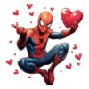 Spiderman Valentine Heart Superhero Love SVGPNG