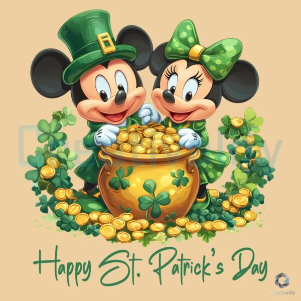 St Patricks Day Magic with Mickey Minnie PNG