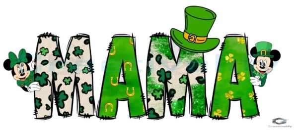 St Patricks Day Mama Mini Mickey Minnie SVGPNG Magic