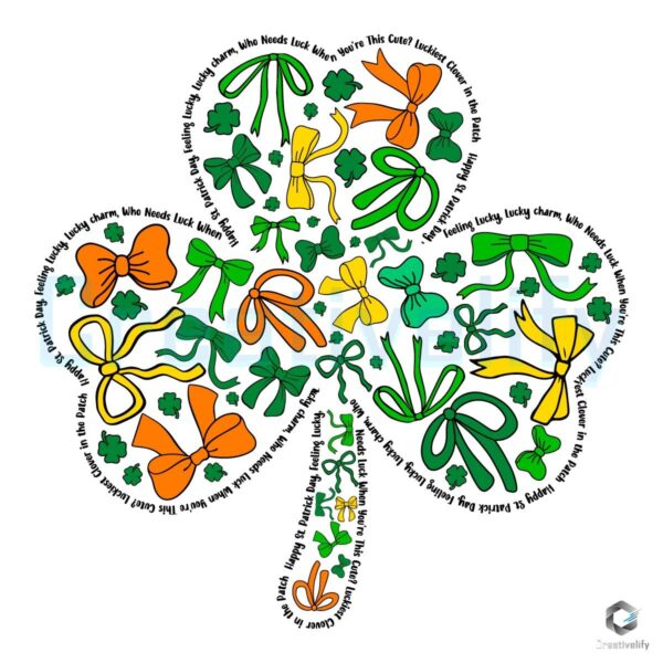 St Patricks Day Shamrock PNG Celebrate in Coquette Style