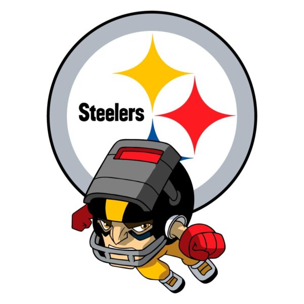 Steelers NFL Rush Zone Cartoon Character SVG for Fans