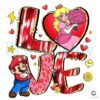 Super Mario Love Valentine Glitter PNG