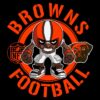 SVG of Browns Football NFL Rush Zone Cartoon Character