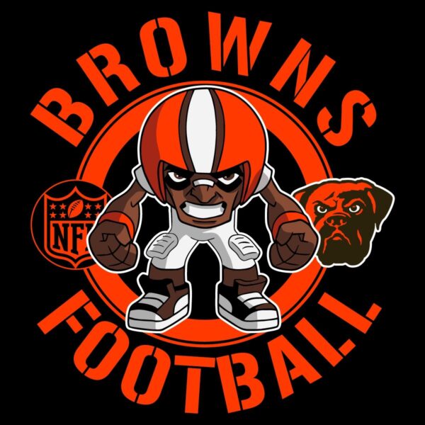 SVG of Browns Football NFL Rush Zone Cartoon Character