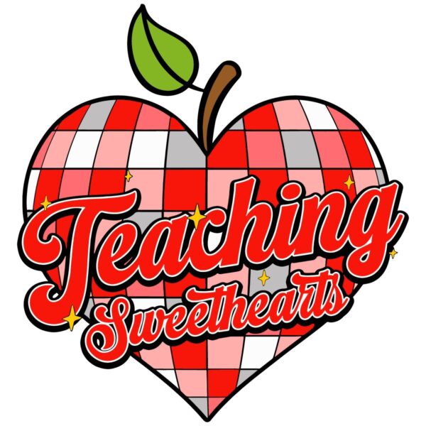 Sweetheart Valentine Heart Apple Checkered SVG Design