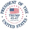 Trump 4547 President of the USA in Bold PNG Design