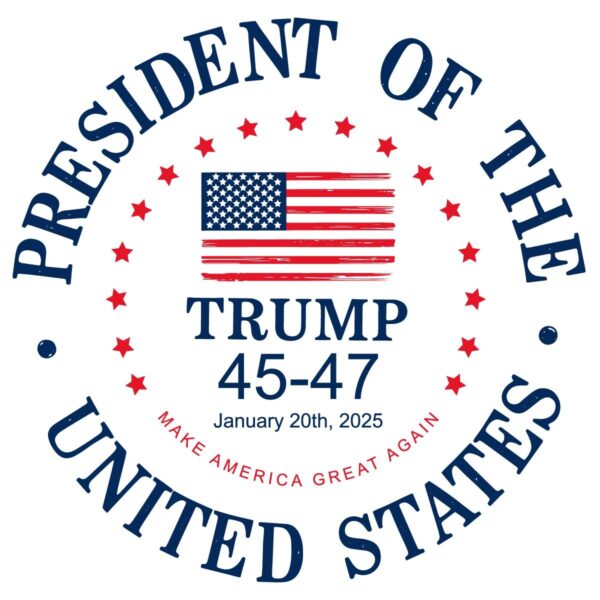 Trump 4547 President of the USA in Bold PNG Design