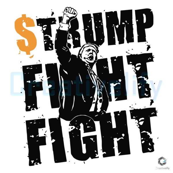 Trump Fight Coin Meme SVG Design