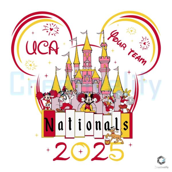 UCA 2025 Disney Castle Custom Team SVG or PNG Design