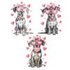 Valentine Dalmatians Pink Bow Lollipop SVG Delight