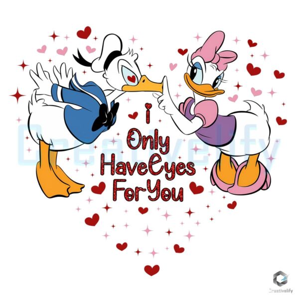 Valentine Ducks I Only Have Eyes for You SVGPNG