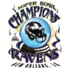Vintage Baltimore Ravens Super Bowl XLVII Champions PNG Art