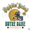 Vintage Notre Dame Fighting Irish Football Art South Bend PNG