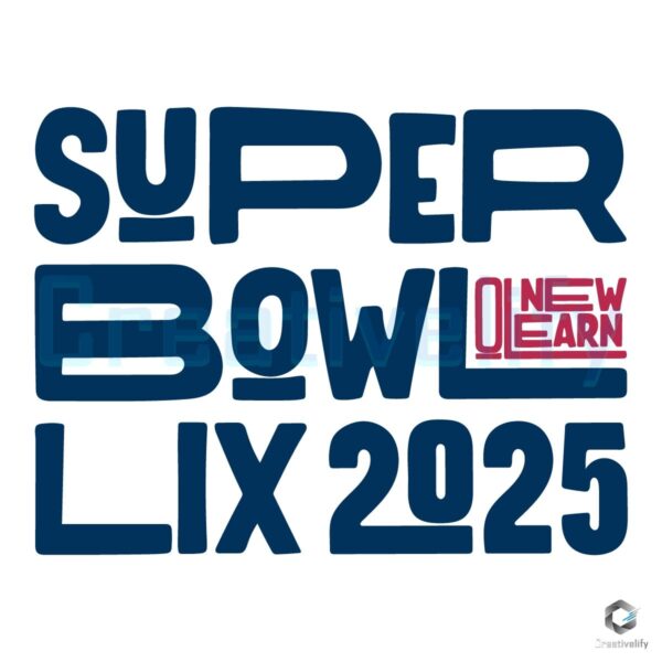 Vintage Super Bowl LIX 2025 New Orleans SVG Design