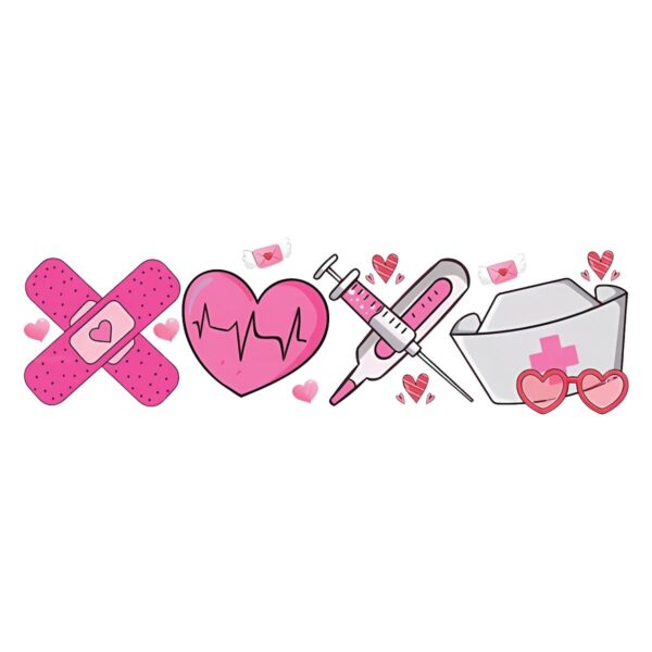 XOXO Nurse Valentine SVG Design for Love Care