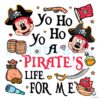 Yo Ho A Pirates Life with Mickey Mouse SVG or PNG