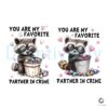 Youre My Favorite Partner in Crime Raccoon SVGPNG