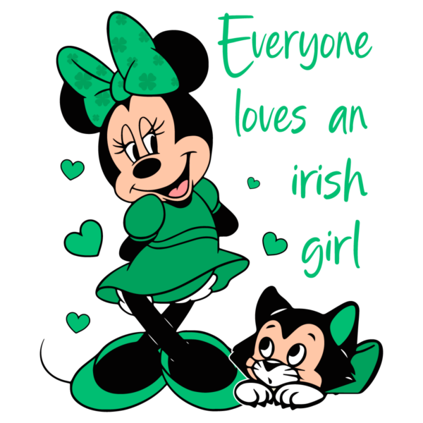 Everyone Loves An Irish Girl Minnie Svg Png St Patricks Day