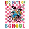 100 Days of School Mickey Minnie Checkered Png