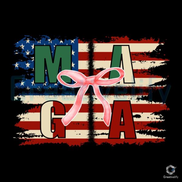 American Flag MAGA Mexican Coquette Bow PNG Design