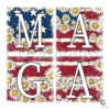American Floral MAGA Trump President PNG Design