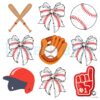 Baseball Coquette Bow PNG Design for Stylish Creations