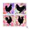 Boho Chicken Flowers Farm Life Love PNG