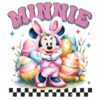 Checkered Bunny Minnie Easter Coquette PNG Design