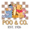 Checkered Winnie the Pooh Friends Est 1926 PNG