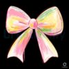Coquette Bow in HandDrawn Crayon Style PNG Format