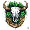 Cow Skull Green Shamrock St Patricks Day PNG