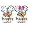 Custom Name Disney Trip 2025 Mickey Minnie PNG