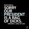 Dear World Sorry Our President Is Awful SVG File