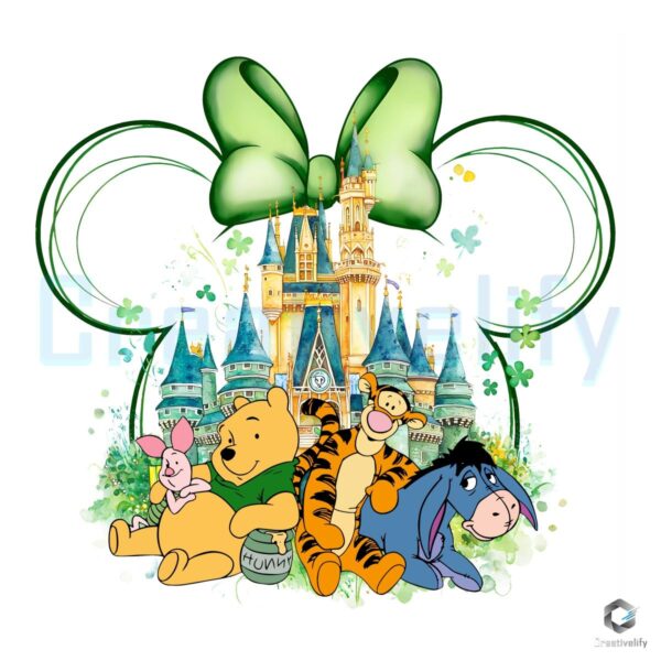 Disney Minnie Winnie Pooh St Patricks Day Vibes PNG