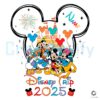 Disney Trip 2025 Mickey Friends Custom Name PNG