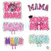 Dog Mama Senior Mama Coquette Bow PNG Bundle