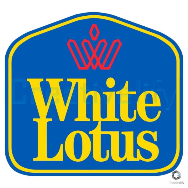 Elegant White Lotus Hotel Logo in SVG Format