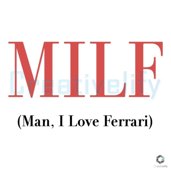Ferrari Fanatic MILF SVG Design